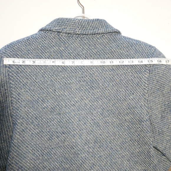 BNWOT Women's Sky Blue Tweed Jacket & Skirt Set Quiet Luxury 100% Wool - Picture 13 of 14